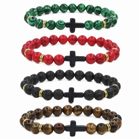 Wholesale Cross Beaded Bracelet