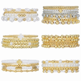Wholesale  Cross Bracelet suit Sweet Cool Beaded Shell Pearl Bracelet