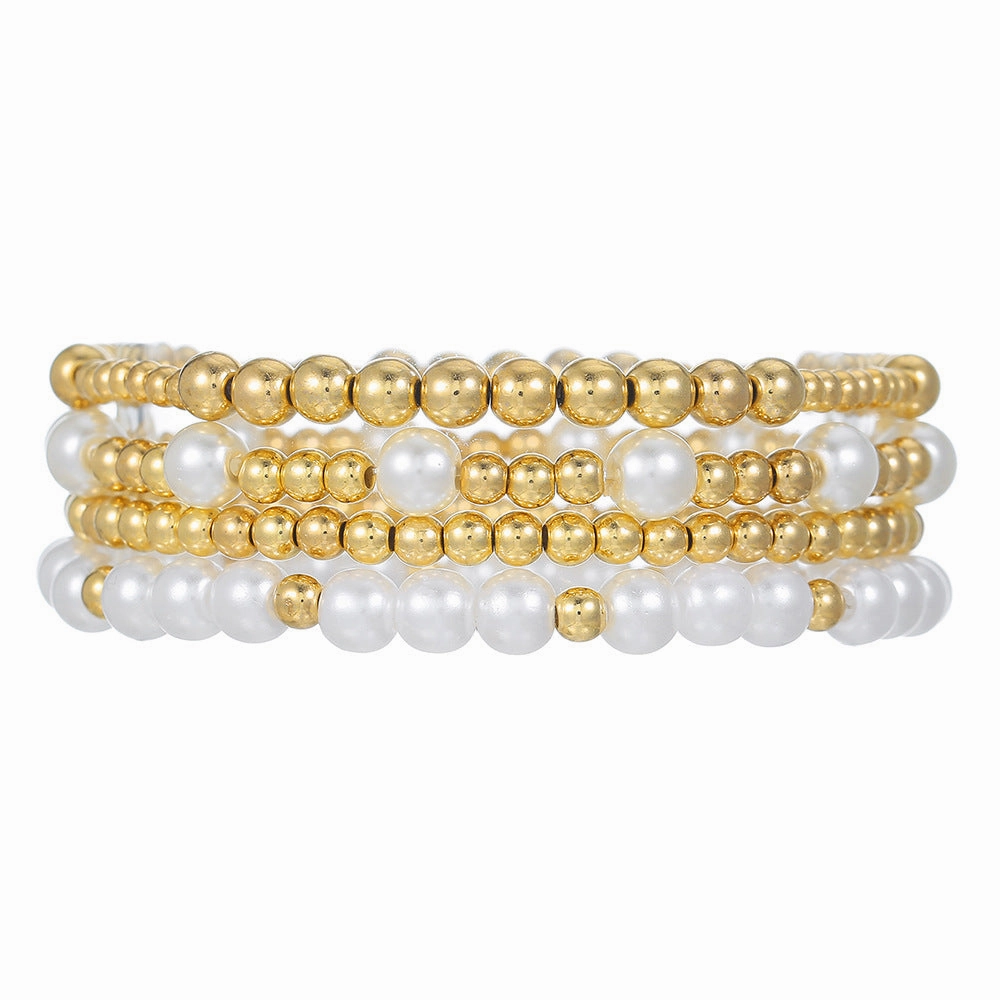 Wholesale  Cross Bracelet suit Sweet Cool Beaded Shell Pearl Bracelet