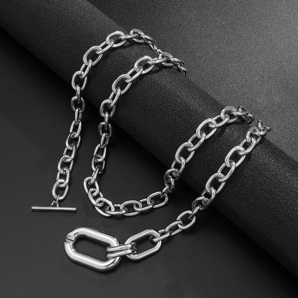 Wholesale Cross Chain Multi-layer Punk Alloy Necklaces
