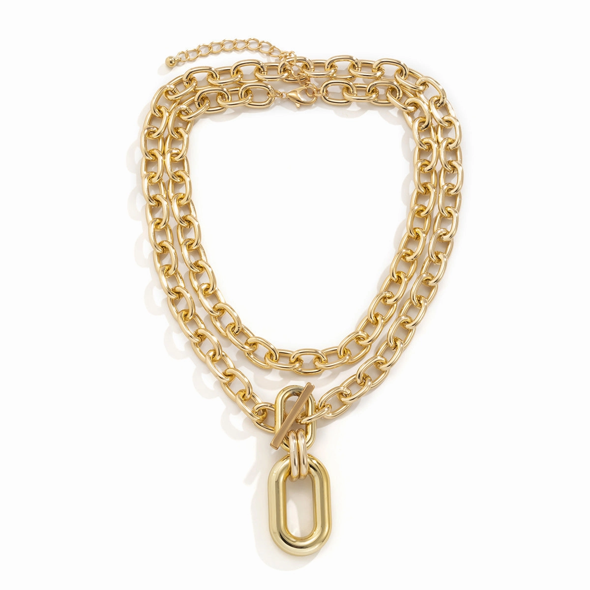 Wholesale Cross Chain Multi-layer Punk Alloy Necklaces