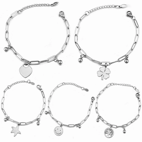 Wholesale Cross Chain Stainless Steel Tree of Life Vintage Bracelet