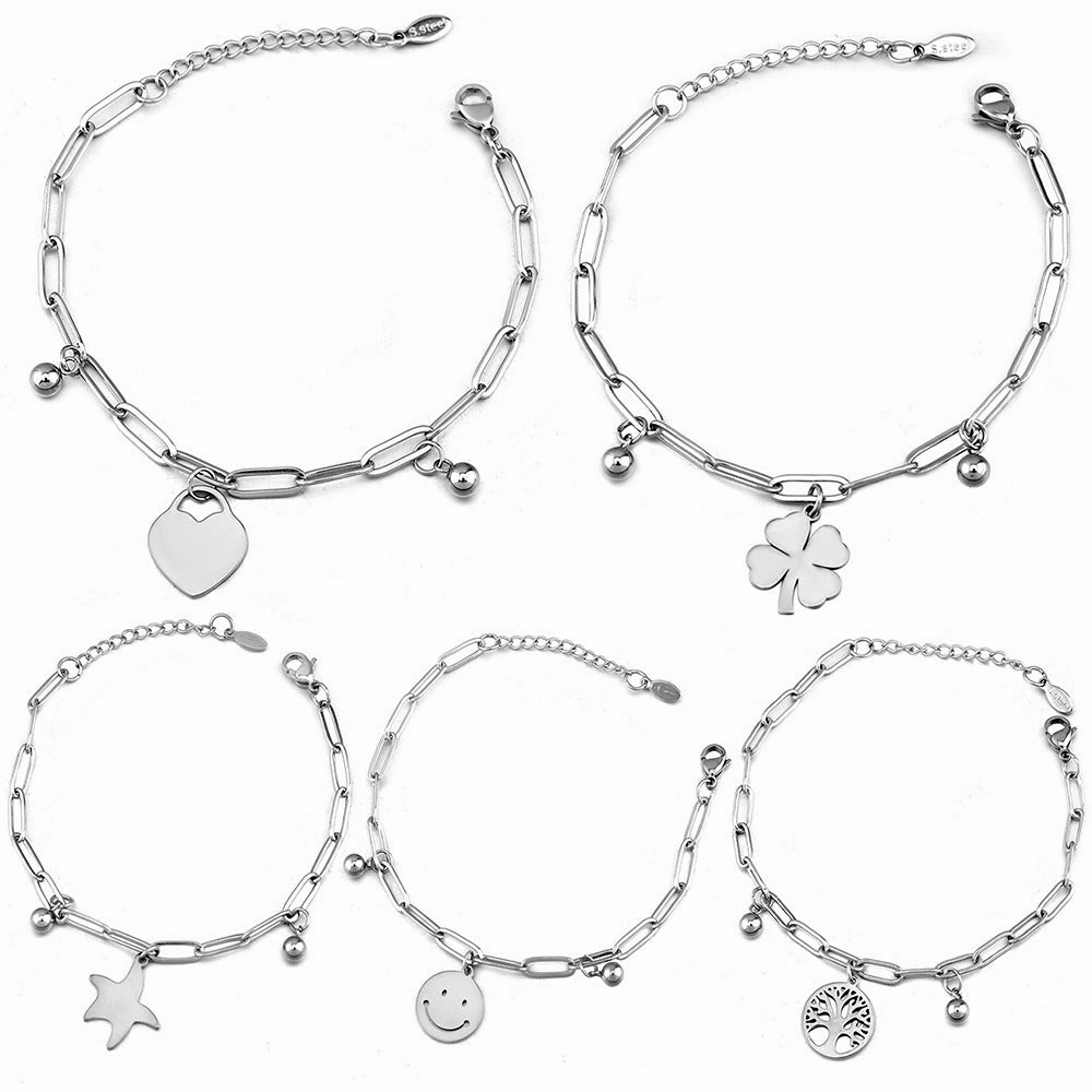 Wholesale Cross Chain Stainless Steel Tree of Life Vintage Bracelet