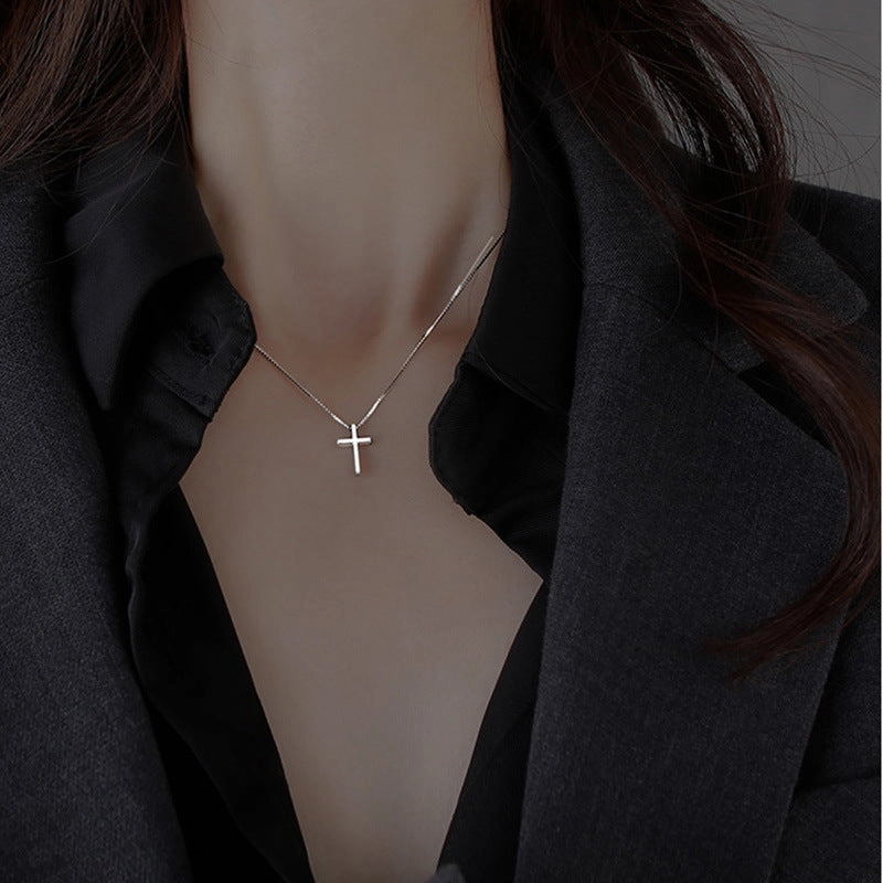 Wholesale Cross Clavicle Versatile Silver Necklace