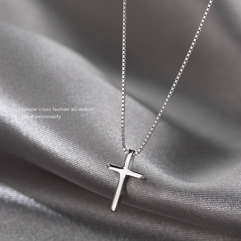 Wholesale Cross Clavicle Versatile Silver Necklace