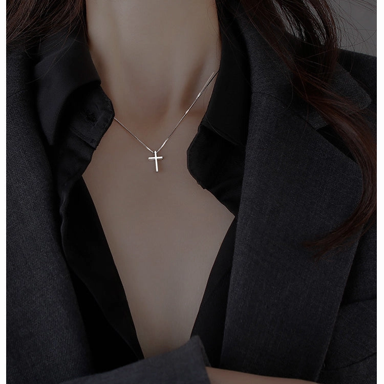 Wholesale Cross Clavicle Versatile Silver Necklace