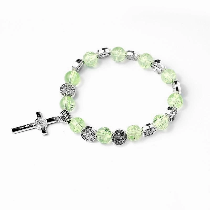 Wholesale Cross Colored Artificial Crystal Bracelet