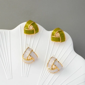 Wholesale Cross Enamel Stud Earrings