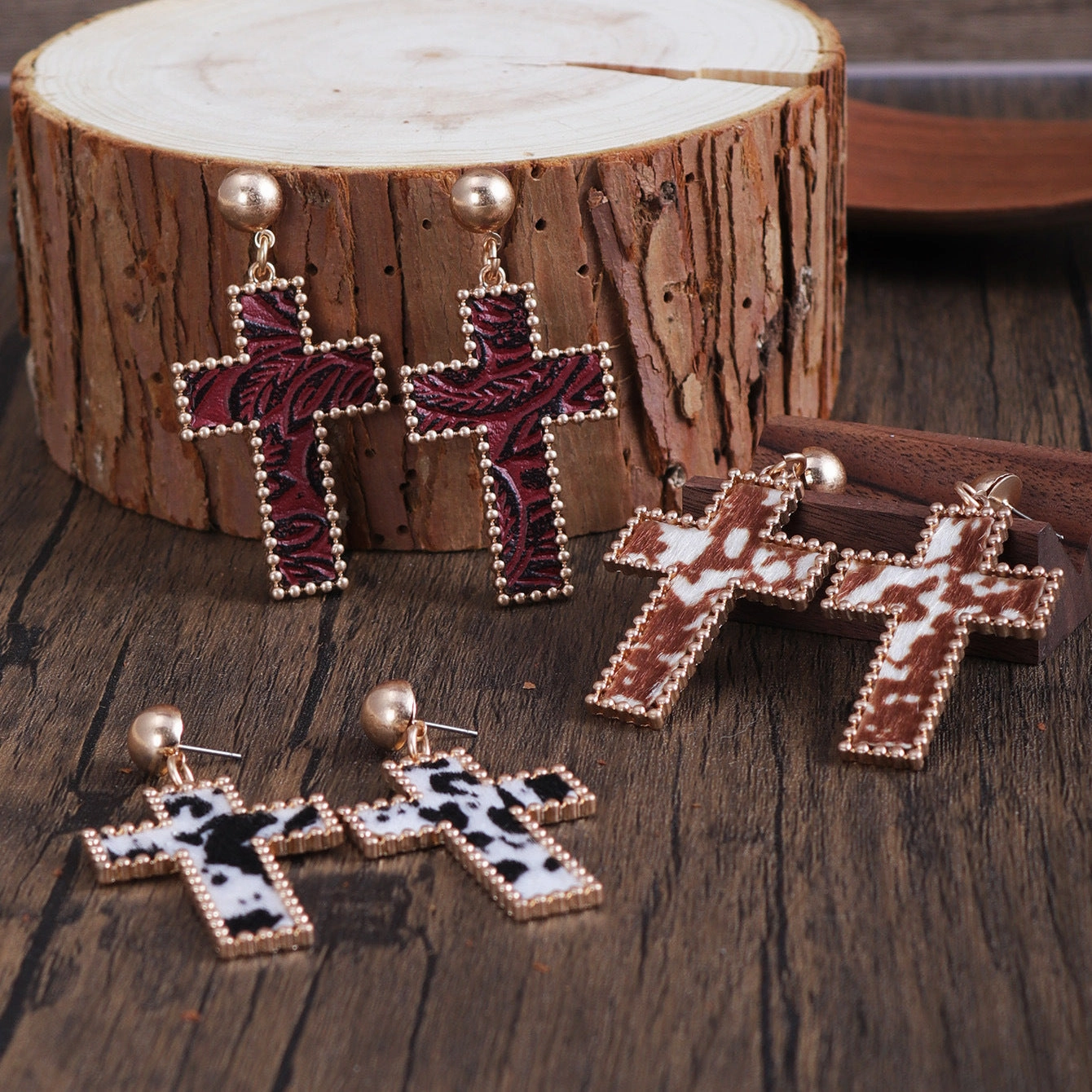 Wholesale Cross Fashion Personality Simple Versatile Earrings