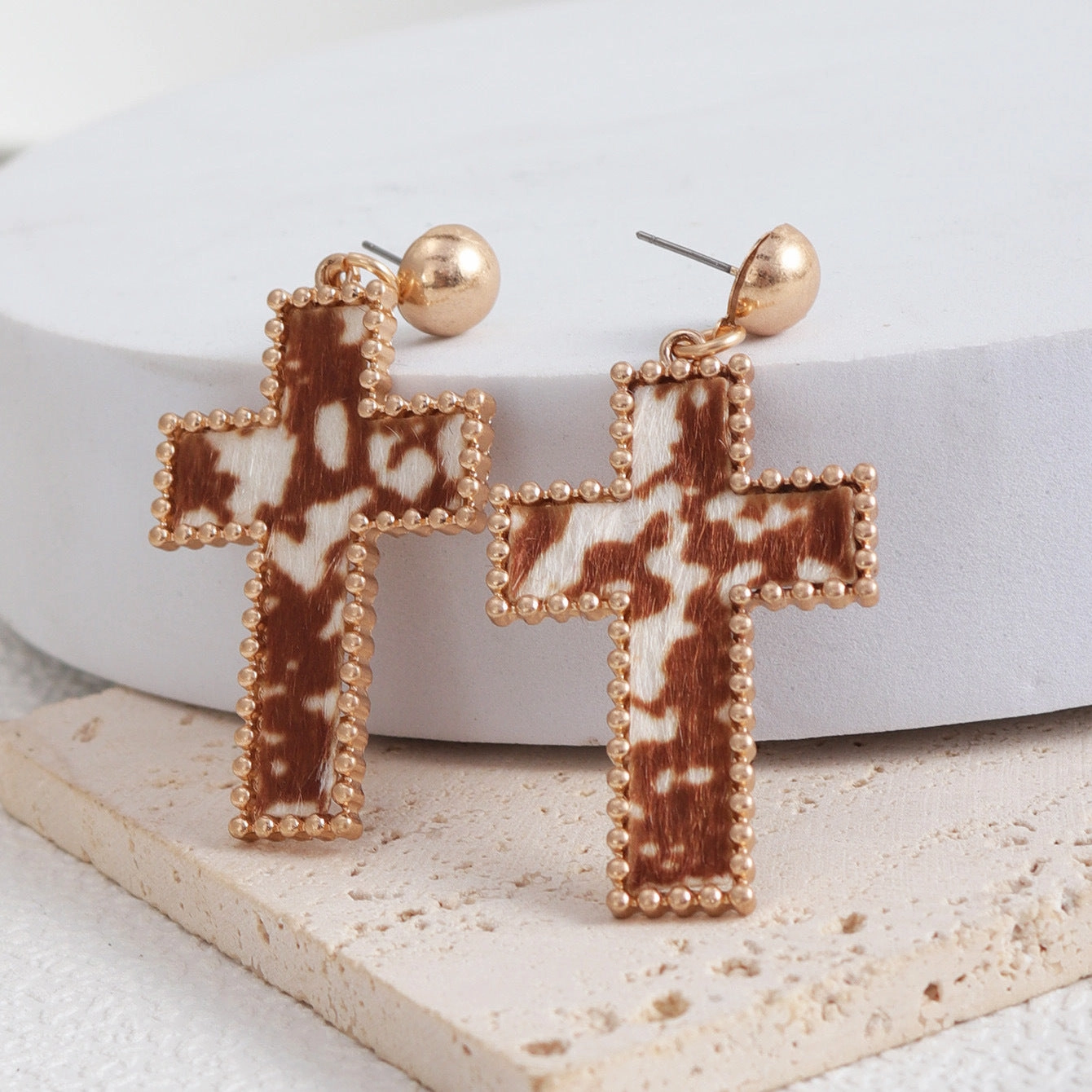 Wholesale Cross Fashion Personality Simple Versatile Earrings
