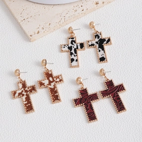 Wholesale Cross Fashion Personality Simple Versatile Earrings