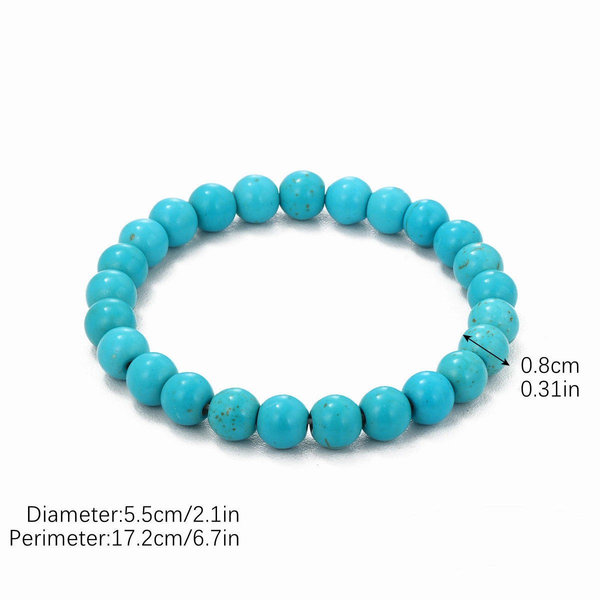 Wholesale Cross Natural Stone Vintage Green Pine Stone Bracelet