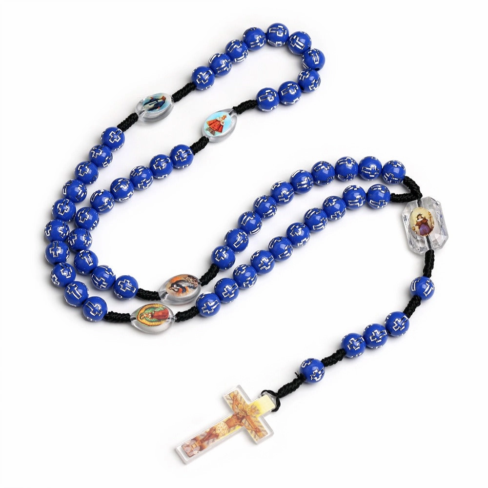 Wholesale Cross Plastic Beaded Handmade Necklace