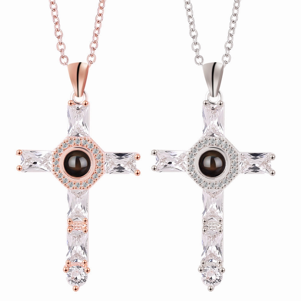 Wholesale Cross Projection Alloy Necklace