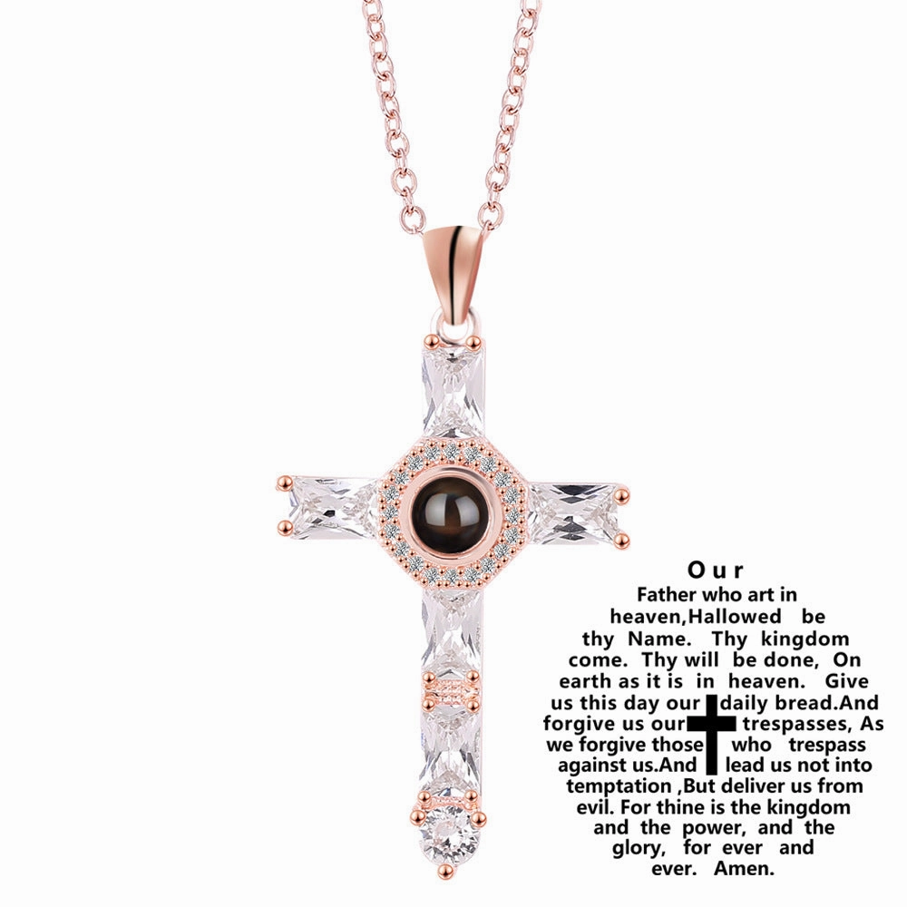 Wholesale Cross Projection Alloy Necklace