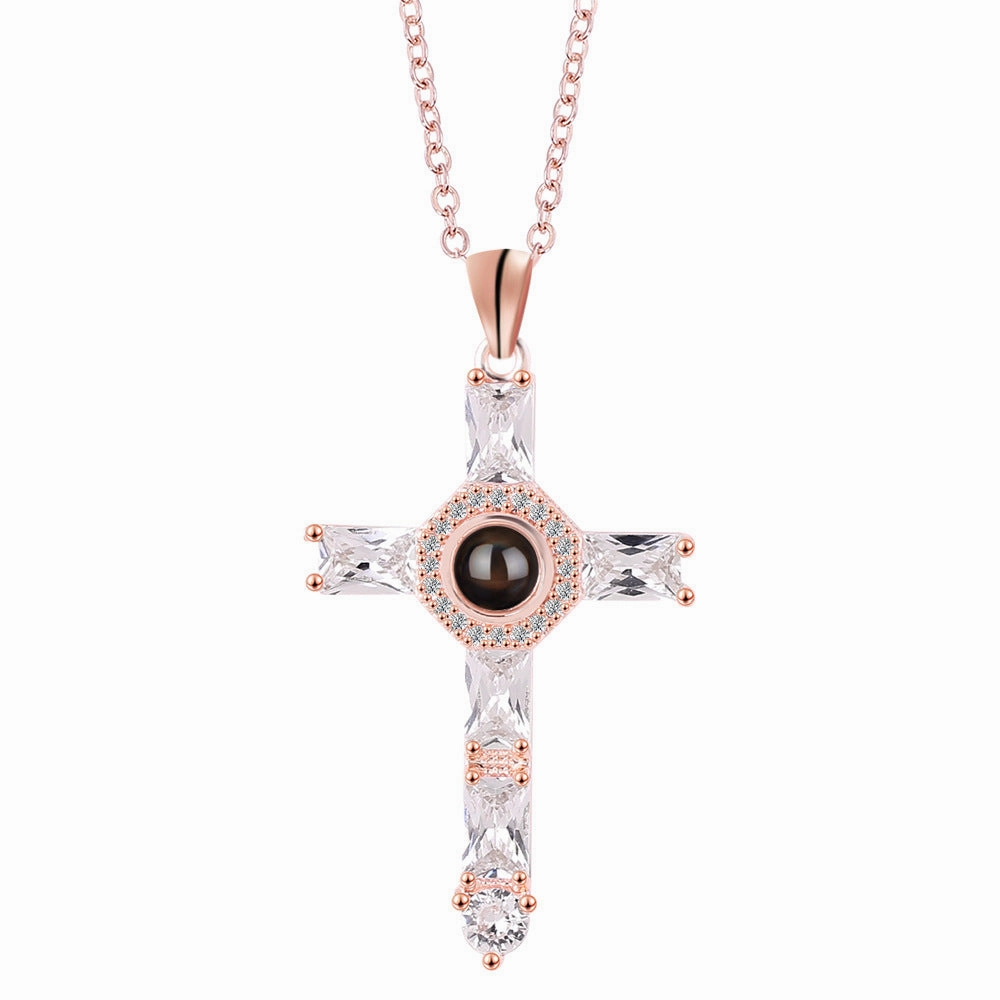 Wholesale Cross Projection Alloy Necklace