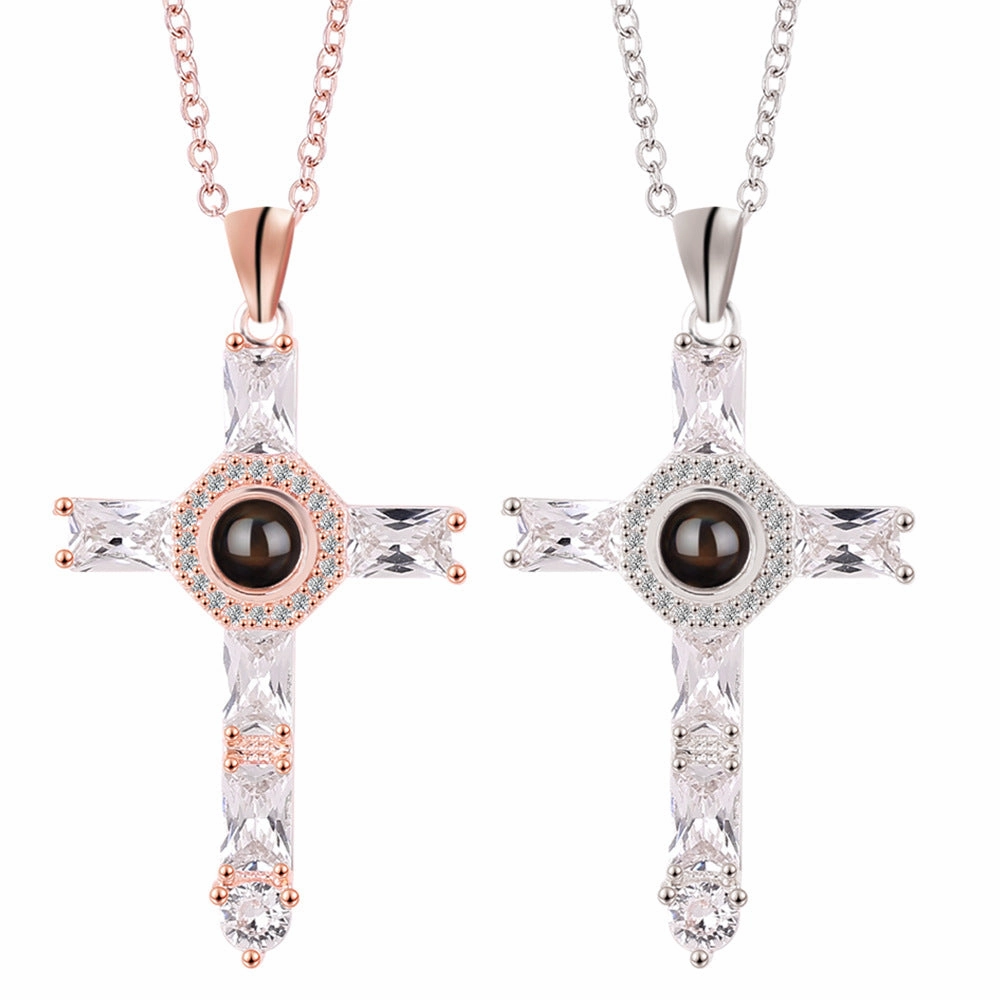 Wholesale Cross Projection Alloy Necklace
