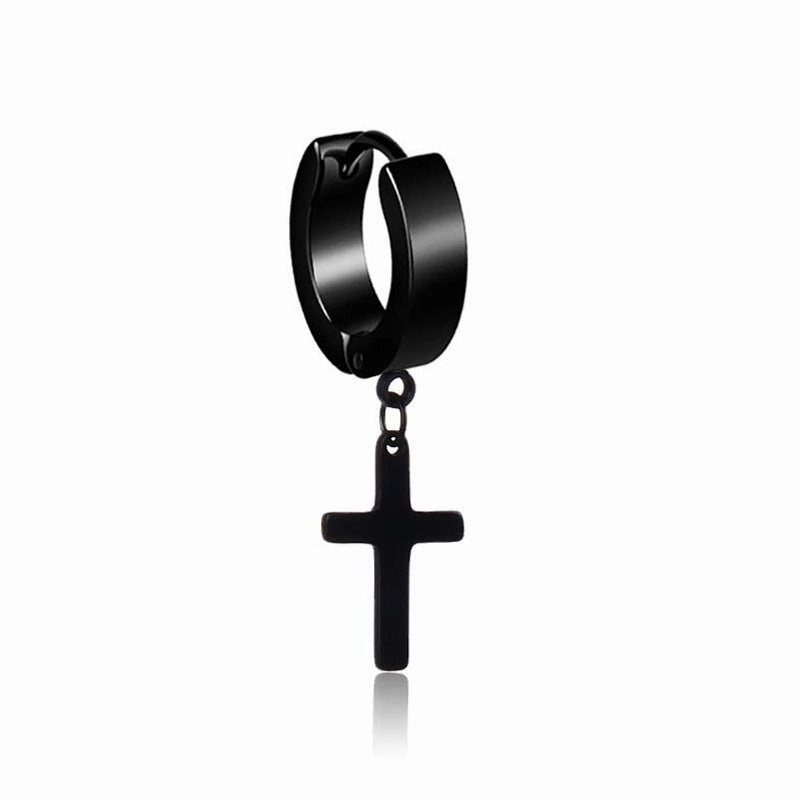 Wholesale Cross Punk Stainless Steel Earrings