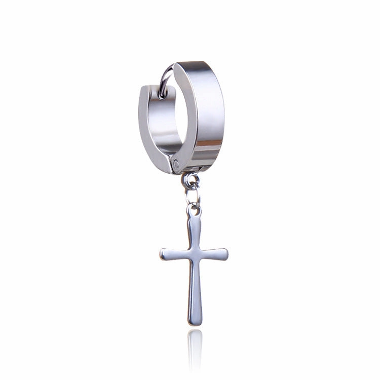 Wholesale Cross Punk Stainless Steel Earrings