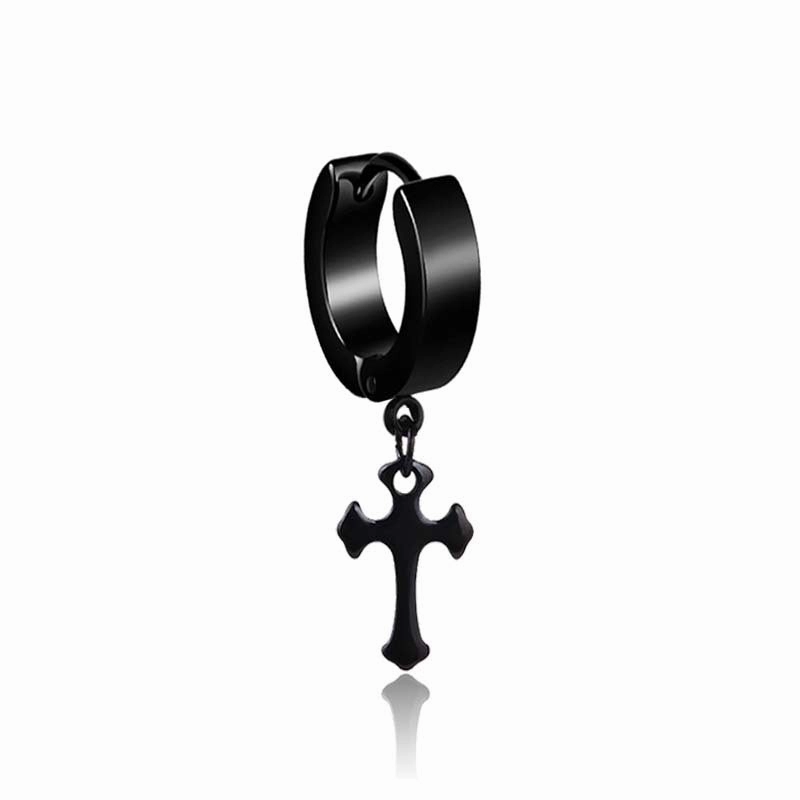 Wholesale Cross Punk Stainless Steel Earrings
