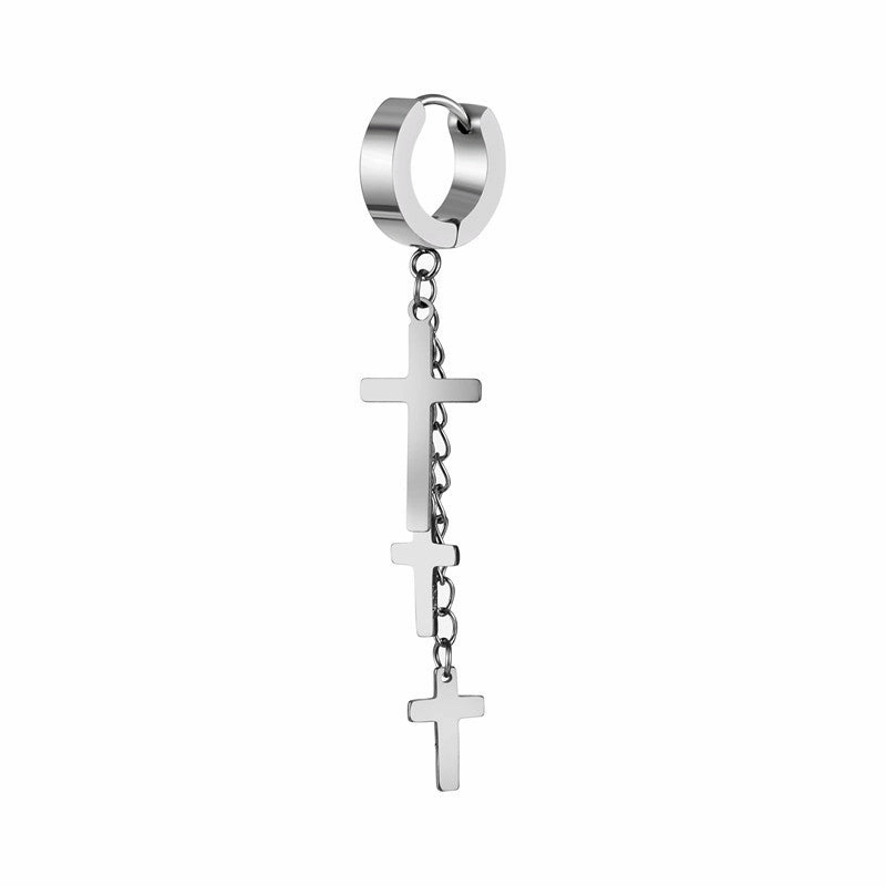 Wholesale Cross Stainless Steel Earrings Set of 3