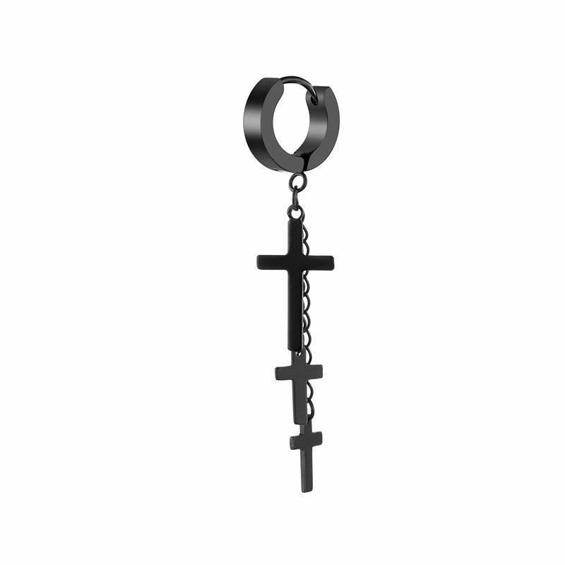 Wholesale Cross Stainless Steel Earrings Set of 3