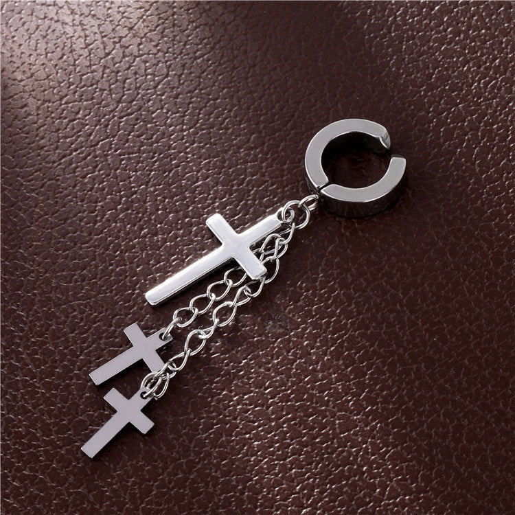 Wholesale Cross Stainless Steel Earrings Set of 3