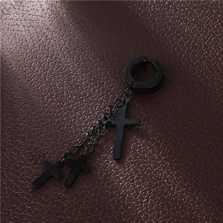Wholesale Cross Stainless Steel Earrings Set of 3