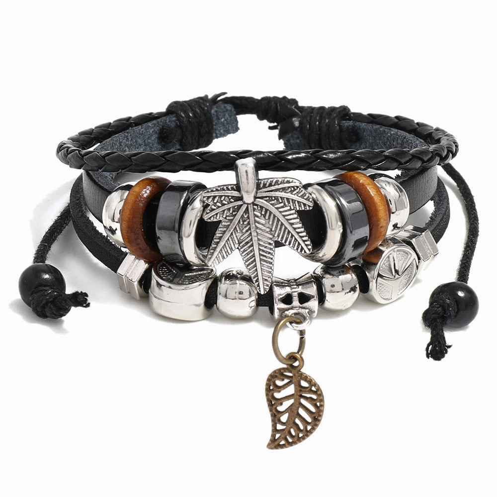Wholesale Cross Vintage Leather Bracelet