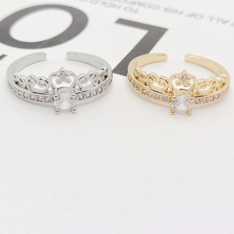 Wholesale Crown Diamonds Copper Ring