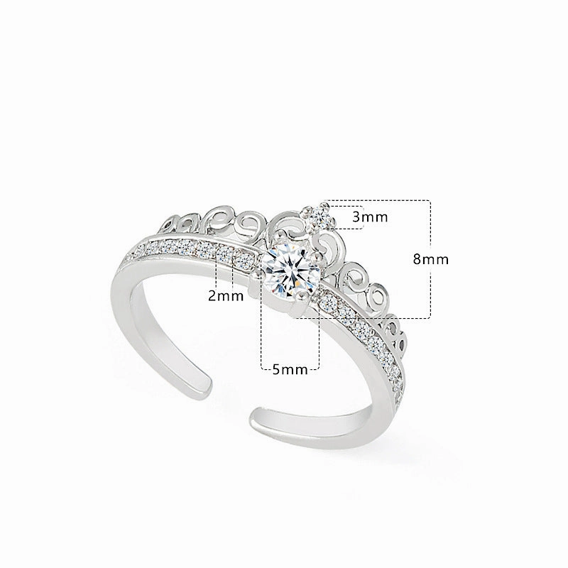 Wholesale Crown Diamonds Copper Ring