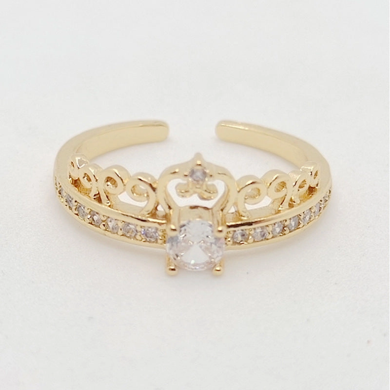 Wholesale Crown Diamonds Copper Ring