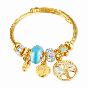 Wholesale Crown Love Zircon Stainless Steel Bracelet