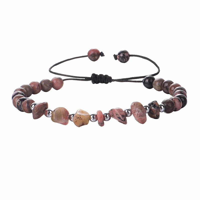 Wholesale Crushed Stone Amethyst Citrine Stone Round Beads Beads Bracelet