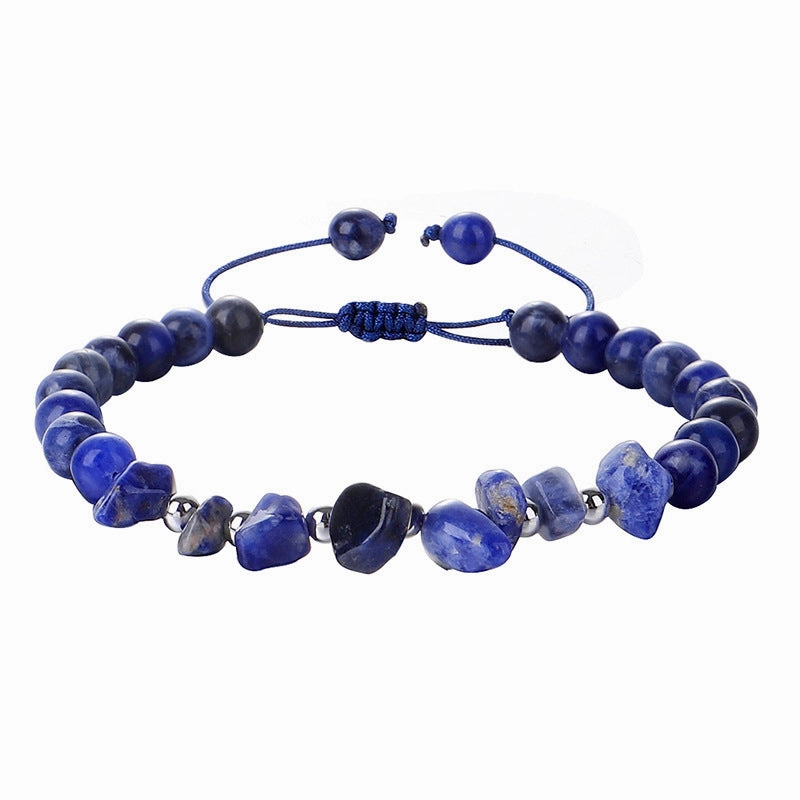 Wholesale Crushed Stone Amethyst Citrine Stone Round Beads Beads Bracelet