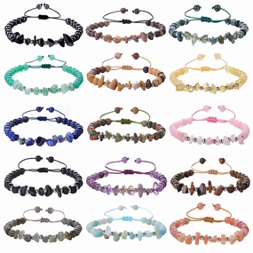 Wholesale Crushed Stone Amethyst Citrine Stone Round Beads Beads Bracelet