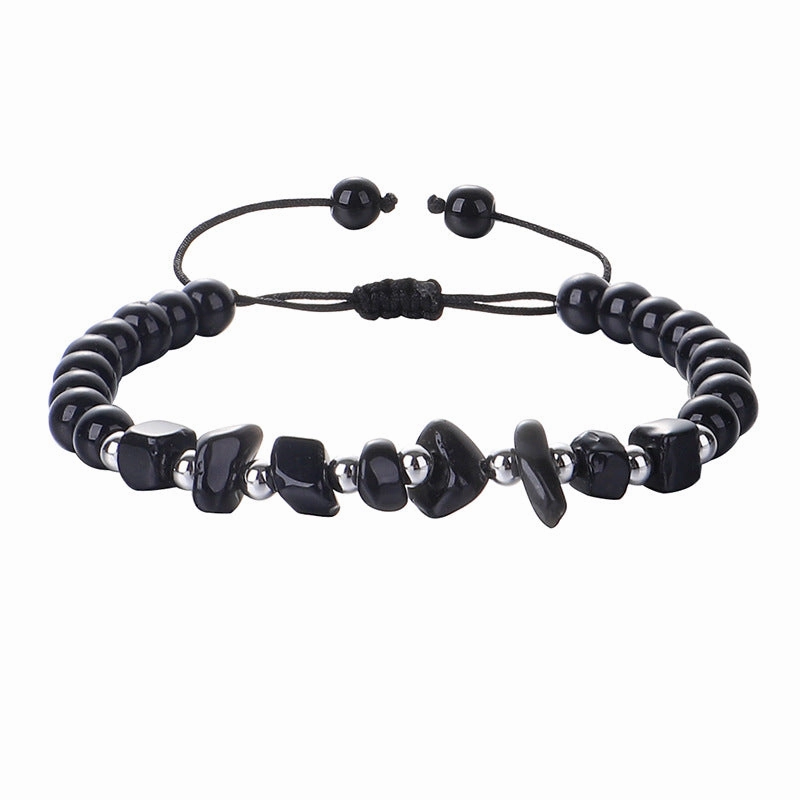 Wholesale Crushed Stone Amethyst Citrine Stone Round Beads Beads Bracelet