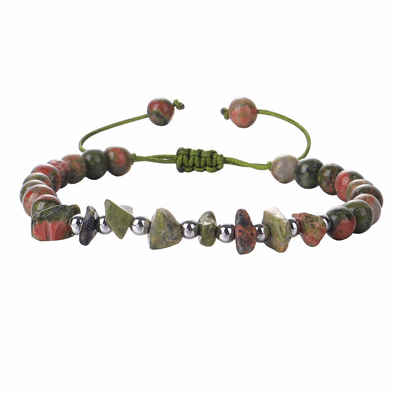 Wholesale Crushed Stone Amethyst Citrine Stone Round Beads Beads Bracelet
