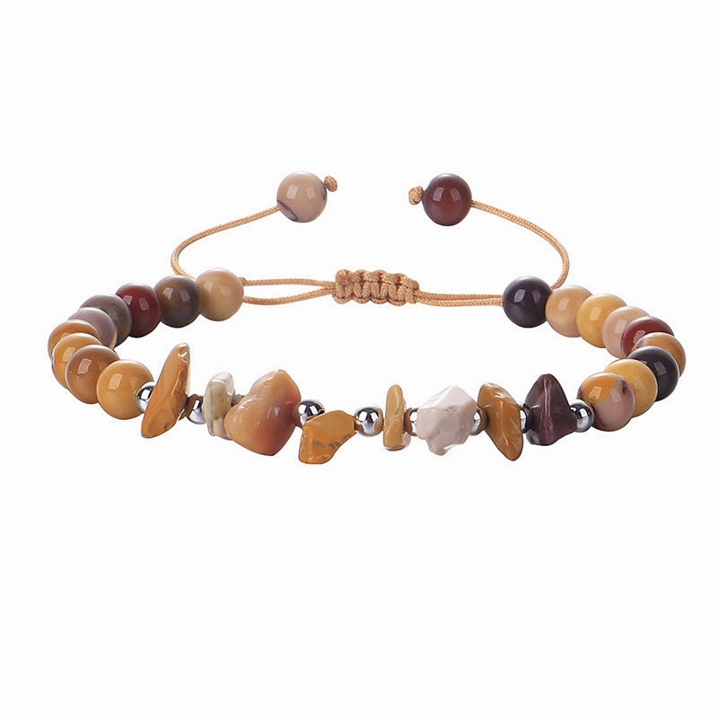 Wholesale Crushed Stone Amethyst Citrine Stone Round Beads Beads Bracelet