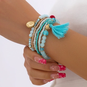 Wholesale Crystal Bead Alloy Bracelet