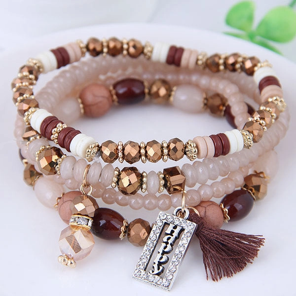 Wholesale Crystal Beads Alloy Bracelet