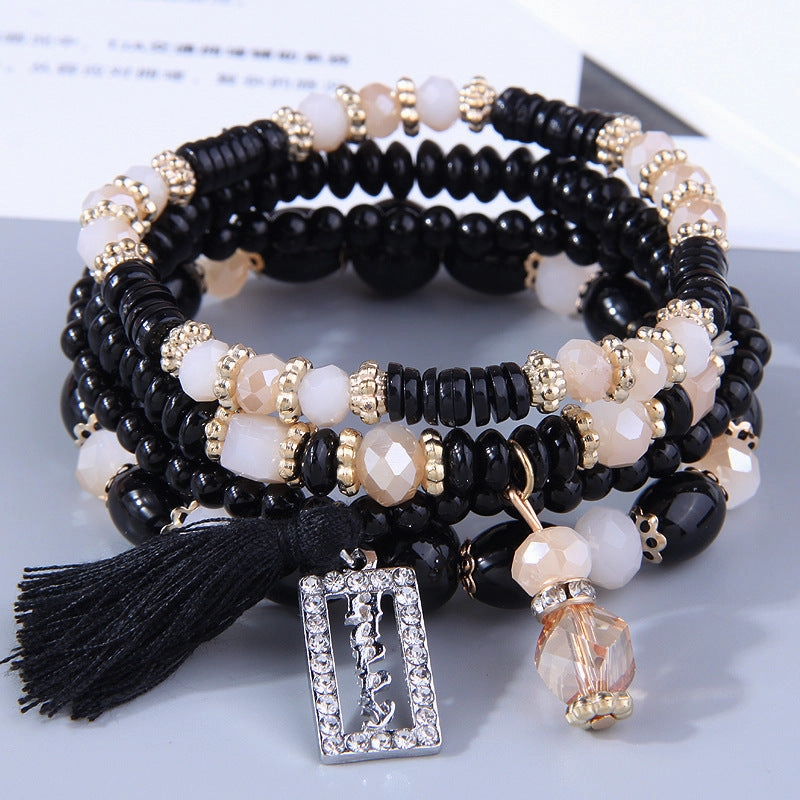 Wholesale Crystal Beads Alloy Bracelet
