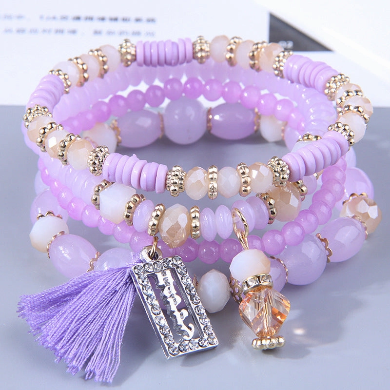 Wholesale Crystal Beads Alloy Bracelet