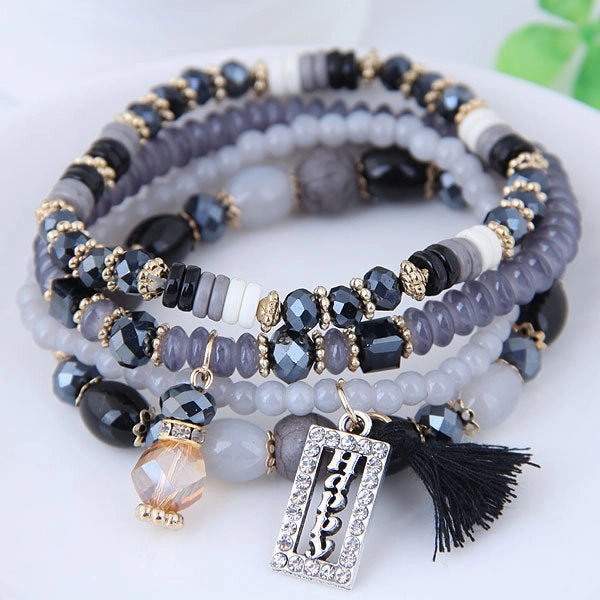 Wholesale Crystal Beads Alloy Bracelet