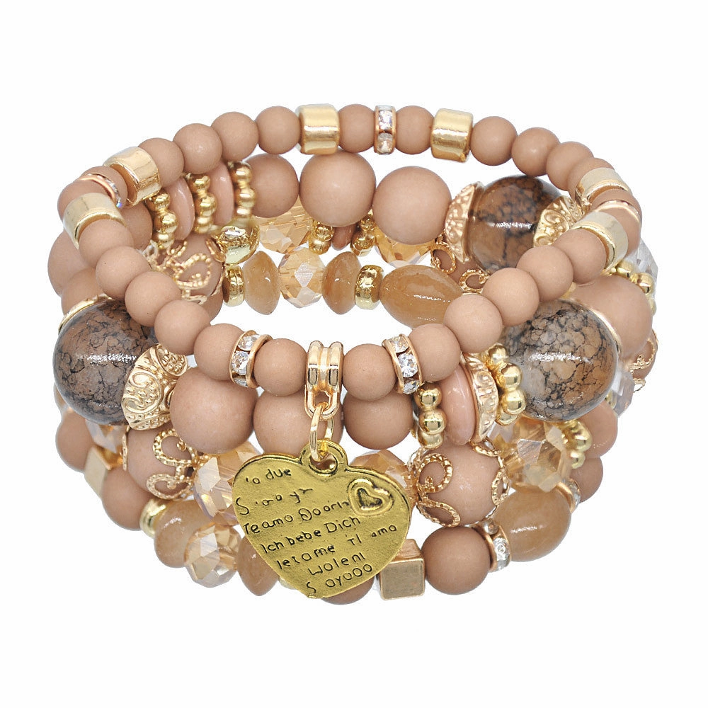 Wholesale Crystal Candy String Beads Multilayer Bracelet