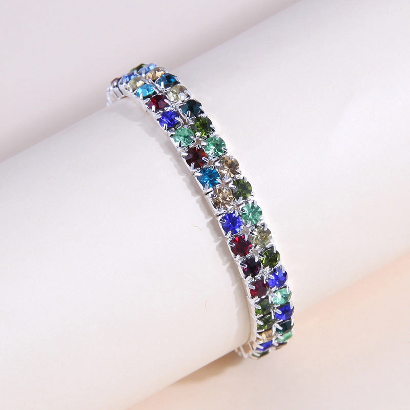 Wholesale Crystal Color Diamond Alloy Bracelet