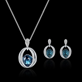 Wholesale Crystal Diamond Set Alloy Earrings