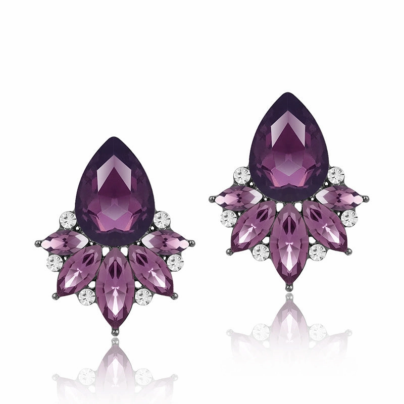 Wholesale Crystal Multicolor Zinc Alloy Earrings