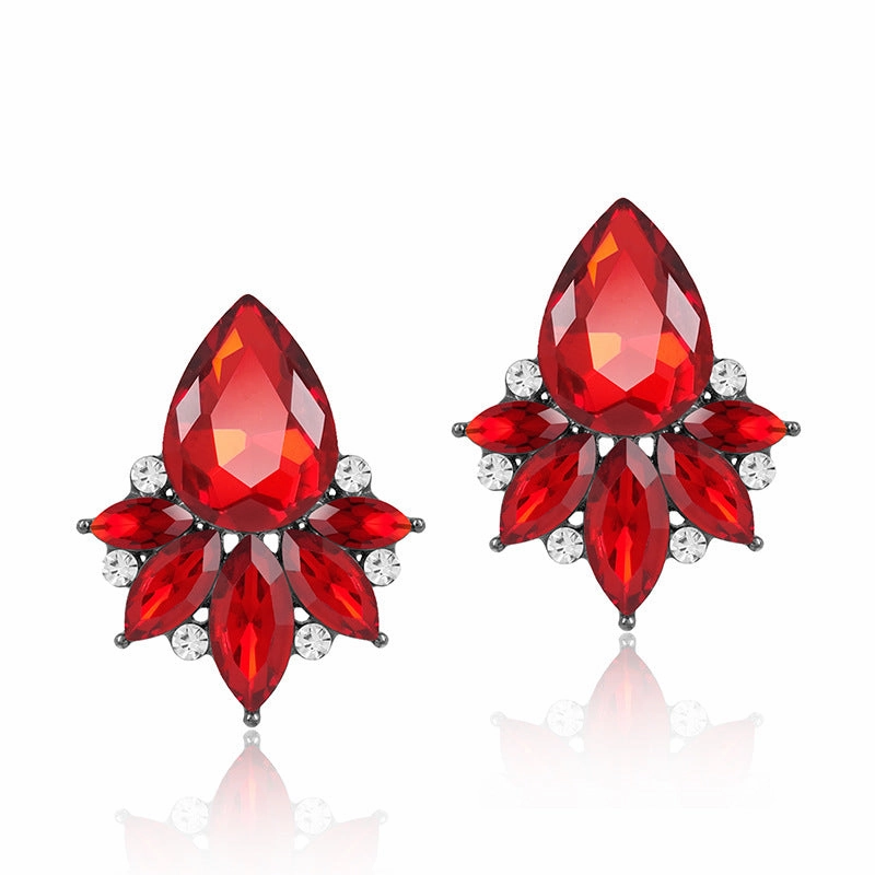 Wholesale Crystal Multicolor Zinc Alloy Earrings