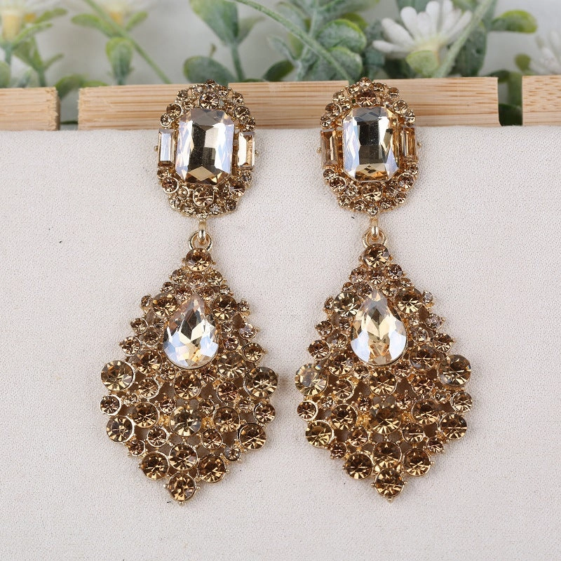 Wholesale Crystal Rhinestone Party Dress Matching Earrings
